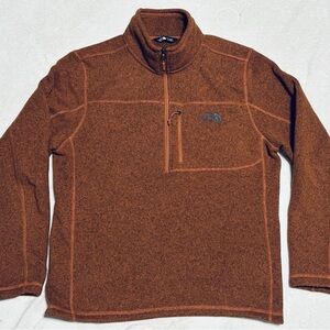 The North Face Gordon Lyons Sweater Fleece 1/4 Zip Casual Mens Size Large Orange